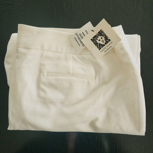 Anne Klein White Classic Minimalist Ankle Dress Pants Sz. 18W & 20W - Picture 2 of 15